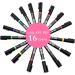16PCS Nail Art Pen Painting Kit Nail Polish Pens Drawing Dotting Nail Polish Pen 3d Nail Design Beauty Tools For Uv Gel Polish Assorted Colour - Buy Online on SooperMarket.com