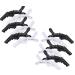 Hair terminals hair clips hairdresser clips combi-clip hairdresser compartment clamps made of plastic professional styling hair clips for women hair clips hairdresser 12pack plastic hair clip white + black