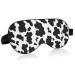 Haskirky Light Blocking Eye Mask Breathable and Adjustable Adult Men and Women Travel on Business Trips Yoga Meditation Light Smooth Comfortable Eye Mask Office Deep Sleep Goodies Funny Cow