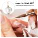 FOMIYES Nail art practice holder nail tips stand holders nail art practice stand Nail Holders Acrylic Base nail tip Display Stand fake Nail Display acrylic nail white Pearlescent makeup 5.4x3.5cm White - Buy Online on SooperMarket.com