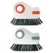 Tainrunse Tight Space Cleaning Tool Portable Detailing Brush 2 Pcs Crevice 2-in-1 Sliding Door Window Track Groove with Hard Bristle Ergonomic Handle Grout 2pcs 4X-Large