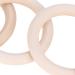 20 Pcs Baby Wooden Rings - Natural 65mm Tinkering Circles for DIY Crafts & Art | Unfinished Wood Rings for Childhood Projects - Buy Online on SooperMarket.com