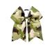 Camouflage Cheer Bow Green Tye Dye Come Hair Bowknot Camouflage Ponytail Holder Bow PHB03 (Come-A)