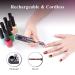 Portable Cordless Electric Nail Drill - Rechargeable Machine for Acrylic, Gel, and Natural Nails - Manicure Pedicure Tool in Gray - Buy Online on SooperMarket.com