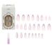 Luvadeyo 24 PCs Press On Nails - Medium Almond Fake Nails with Glue Purple Flower Designs for Women & Girls - Buy Online on SooperMarket.com