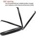 2X Portable Folding Mirror with LED Light 10X Magnifying Glass 12 Lamp Bead Mini Mirror Black - Buy Online on SooperMarket.com