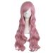 MapofBeauty 28"/70 cm Charming Women's Long Curly Full Hair Wig (Pink)