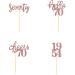 70th Birthday Cupcake Toppers - 24 Rose Gold Glitter Decorations for 1954 Birthday Party Accessories & Cake Decoration - Buy Online on SooperMarket.com