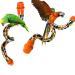 Yunmoxiao Pet Bird Parrot Colorful Cotton Standing Rope Perch Bird Climbing Parrot Stand Toys Bird Perch- Cage Rope for Parrot/Parakeet/Cockatiel Bungee Toys 40CM (16 Inch)