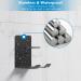 Pickspiff Razor Holder with Refill Pack - Self-Adhesive Stainless Steel Hooks for Bathroom & Shower Accessories - Black 2 Pieces - Buy Online on SooperMarket.com