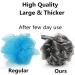 3 Pack JollyJelly Bath Shower Sponge - Double Mesh Body Scrubber Brush for Women & Men | Exfoliating Luffa for Smooth Skin | 60g Each - Buy Online on SooperMarket.com