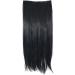 MapofBeauty 23" Long Straight Clip in Hair Extensions Hairpieces (Black) - Buy Online on SooperMarket.com