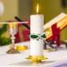 Shop Bofunx Drip Protection Candle Wreaths for Christening Baptism & Wedding - Decorative Skirts with Fish & Pearls - Buy Online on SooperMarket.com