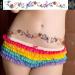 4PCS Waterproof Temporary Belly Button Tattoo Stickers - Butterfly & Flower Design for Women, Girls, and Teens - Buy Online on SooperMarket.com