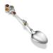 fish children's christening gift baby spoon with amber. real silver 925 eco-packaging gift for birth
