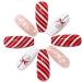 Brishow Christmas Snowflake Elk Stick on False Nails - Red Long Full Cover Tips (24pcs) for Women and Girls - Buy Online on SooperMarket.com