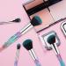 Crystal Handle Makeup Brushes Set - 10pcs Colorful Diamond Kabuki Brushes for Foundation, Concealer, and Eye Shadows - Blue - Buy Online on SooperMarket.com