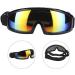 Dog Sunglasses Pet Fashion Goggles Wide View Dog Plastic Glasses for Wind Dust Snow Protection Adjustable Elastic Straps Pet Glassesfor Medium and Large Dogs(Black) - Buy Online on SooperMarket.com