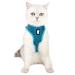 Lianzimau cat dishes and line ultra light for escape protection adjustable soft network step in padded padding running vest jacket for kitten pets puppy m (1 Pack) turquoise