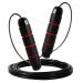 Paying rope Speed Rope Adjustable with skin-friendly foam handle length adjustable slipproof and ideal for fitness endurance jumping rope jumping for children and adult black red