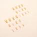 MISUD 24pcs Long Coffin Press on Nails - Bling Gold Glitter & Elegant Nude Pink Gel False Nails with Design - Buy Online on SooperMarket.com
