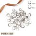Silver Metal Loc Hair Beads - Pack of 40 - African Deadlock Cuff Ring Jewels for Black Women - Buy Online on SooperMarket.com
