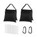Aqirui Photography Sandbag Saddlebag for Photo Video Studio Stand Backdrop Stand Outdoor Patio Sports Transparent PP Bag and Clips Included 2 Packs