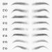 DKAF 3D Hair-Like Eyebrow Stickers - Waterproof & Natural Tattoo - 2 Pcs Brow Shaper Set - E16 - Buy Online on SooperMarket.com