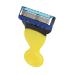 Manual razor razor with rotating blade head Removable button Razor Washing hair removal tool men's beard corded bare care rasier set at home (yellow)