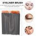 100pcs Disposable Eyeliner Brush Set | Makeup Applicator for Women | Practical & Durable Eye Tools | Artificial Fiber Makeup Brushes in Black - Buy Online on SooperMarket.com