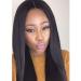 Shop Long Straight Hair Wigs for Ladies - High Temperature Fiber Bangs Black & Light Brown - Buy Online on SooperMarket.com