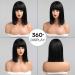 Haircube Short Bob Wig with Bangs for Women - Heat-Resistant Synthetic Fiber - Perfect for Parties Cosplay & Daily Wear (Black) #2091 - Buy Online on SooperMarket.com