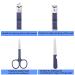 Ikadiya Professional Manicure Set 7pcs - Travel Nail Clips Stainless Steel Pedicure Fashionable Blue Nail Clip Set - Buy Online on SooperMarket.com