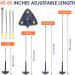 Rotatable Adjustable Cleaning Mop | 85 Long Handle 360 Triangle Baseboard Wall Cleaner with Extension Pole | 4 Reusable Washable Pads | Wet Dry for Ceiling Floor Wall | Blue - Buy Online on SooperMarket.com