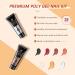 Saviland Poly Gel Nail Kit - 7 Glitter Colors with Slip Solution | Halloween Nail Art Builder Kit for Manicure Beginners | DIY Red Gold Poly Gel Nail Extension Set - Buy Online on SooperMarket.com
