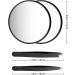Funtopia 20X/10X Magnifying Mirror and Tweezers Kit with Compact Design - Perfect for Makeup, Eyebrow Tweezing, and Blemish Removal - Includes 2 Suction Cups - Travel-Friendly (3.5 Inch Black) - Buy Online on SooperMarket.com