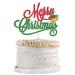 Qertesl 24pcs Gingerbread Man Xmas Cupcake Toppers Baby shower boy girl birthday party decorations Winter Birthday Party Dessert Cupcake Picks. (571)