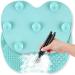 Dajidafu Women Eyeshadow Foundation Concealer Makeup Brush Cleaning Mat Hotel Portable Nonslip Eyebrow Pen Silicone Washing Pad Green - Buy Online on SooperMarket.com