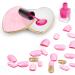 WLLHYF Resin Nail Art Palette - 2Pcs Golden Edge Heart-Shaped Mixing Palettes for Nail Art Painting and Cosmetic Mixing - Buy Online on SooperMarket.com