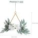 COOLHIYA Greenery Garland Wrought Iron gate Hanging Wreath Flowers Decoration Artificial Flower Garland Nordic Decor Door White 20x20cm - Buy Online on SooperMarket.com