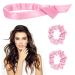 Heatless Curling Rod Headband Hair Curling Set Lazy Curler Set No Heat Hair Roller DIY Hair Styling Tools(Pink) Style B-PINK