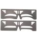 Baluue 2pcs Eyebrow Ruler Brow Guide Template Eyebrow Tools Brow Mapping Eyebrow Tracer Stainless Steel 20x4.8cm As Shown