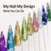 Burano Nail Foil Glue Gel Kit - 15ML x 2 Bottles with 40PCS Stickers | Nail Art Designer Adhesive Transfer Foil Gel for Gel Nails - Buy Online on SooperMarket.com