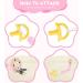 Vicloon Baby Dummy Clips - 3 Pack Wooden Dummy Clip for Boys and Girls | BPA Free Soother Pacifier Chain Holder | Teether Toy | Pink/Gray/Yellow - Buy Online on SooperMarket.com