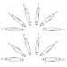 WLLHYF 12PCS Goth Snap Clip Silver Hair Clips for Women Girls Alloy Pin Shape Hairpin Metal Vintage Charms Hip Hop Jewelry Hair Accessories 90s Style Aesthetic Gifts for Women Girls