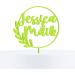 Personalized Wood Cake Topper | Custom Name Engraved Natural Birch Decoration for Weddings & Engagements - 15cm - Buy Online on SooperMarket.com