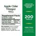 Nature's Bounty Apple Cider Vinegar 480mg Supplement - 200 Tablets - Buy Online on SooperMarket.com