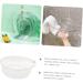 OFFSCH Transparent Plastic Washbasin Wash Basin Plastic Face Cleaning Basin Salon Washing Basin Wash Plastic Basin Foot Soaking Basin Kitchen Sink Bowl Wash Bowl Vegetable Bowl Baby Large Transparent 26.7x25.7cm - Buy Online on SooperMarket.com