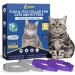 YOTANGO Cat Collar Repellent 4 Pack Cat Collar-Built-in Pant-Based Formula Strong Repellency Slow Release Pleasant Aroma Waterproof (PurpleGrey)