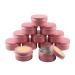 BasicPacking 12 pieces 80ml pink empty round aluminum can with screw lid aluminum can aluminum screw can cream can candle cans cosmetic cans tin cans aluminum can with 12 pieces 50mm stickers